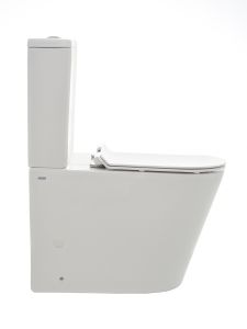 Чаша напольного унитаза AQUAme AQM1001 с крышкой-сиденьем белый глянцевый