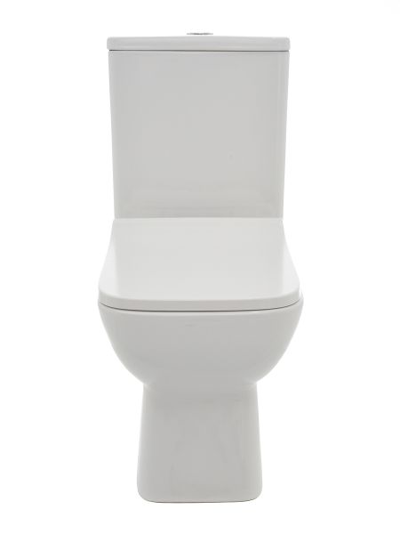 Чаша напольного унитаза AQUAme AQM1004 с крышкой-сиденьем белый глянцевый