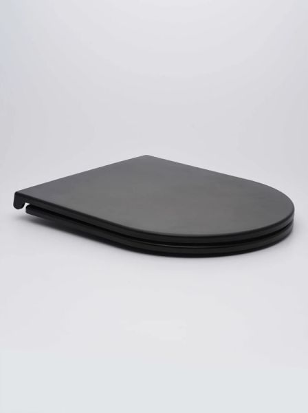 Крышка-сиденье AQUAme AQM1206MB плавное закрытие чёрный матовый