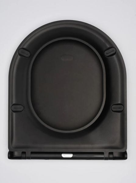 Крышка-сиденье AQUAme AQM1206MB плавное закрытие чёрный матовый