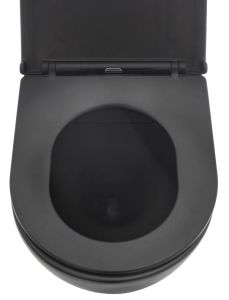 Подвесной унитаз AQUAme AQM2002MB безободковый чёрный матовый
