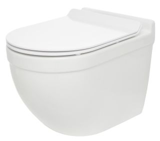 Подвесной унитаз AQUAme AQM2010 с крышкой-сиденьем белый глянцевый Подвесной унитаз AQUAme AQM2010 с крышкой-сиденьем белый глянцевый