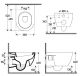 Подвесной унитаз AQUAme AQM2011 с крышкой-сиденьем белый глянцевый