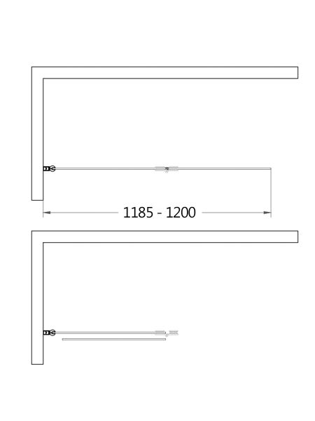 Шторка на ванну AQUAme AQM2852B 120см хром