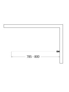 Шторка на ванну AQUAme AQM2858-R правая 80см чёрный матовый Шторка на ванну AQUAme AQM2858-R правая 80см чёрный матовый
