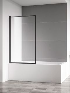 Шторка на ванну AQUAme AQM2859-L левая 80см чёрный матовый Шторка на ванну AQUAme AQM2859-L левая 80см чёрный матовый