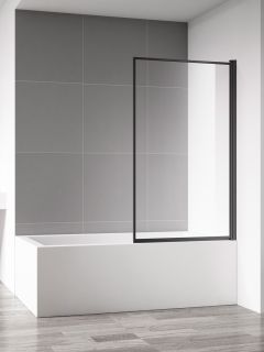 Шторка на ванну AQUAme AQM2859-R правая 80см чёрный матовый Шторка на ванну AQUAme AQM2859-R правая 80см чёрный матовый