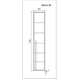 Пенал подвесной Aquanika Mono AQM3030150RU119 30 см белый