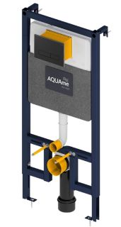 Инсталляция для унитаза AQUAme AQM4001MB с кнопкой смыва чёрный матовый Инсталляция для унитаза AQUAme AQM4001MB с кнопкой смыва чёрный матовый