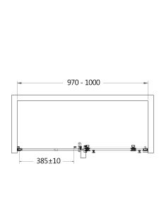 Душевая дверь AQUAme AQM4201F-10 100см хром