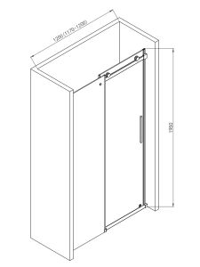 Душевая дверь AQUAme AQM4201F-12 120см хром