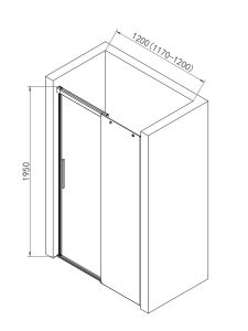 Душевая дверь AQUAme AQM4803-12 120см хром