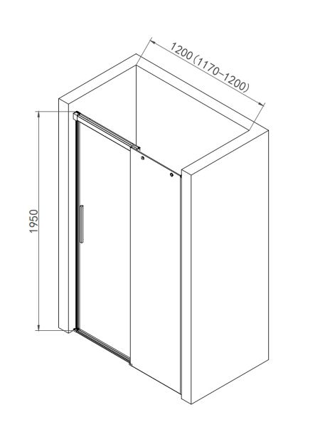 Душевая дверь AQUAme AQM4803-12 120см хром