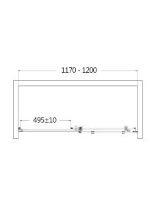 Душевая дверь AQUAme AQM4803-12 120см хром