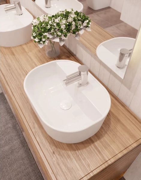 Раковина AQUAme AQM5002 50см белый глянцевый