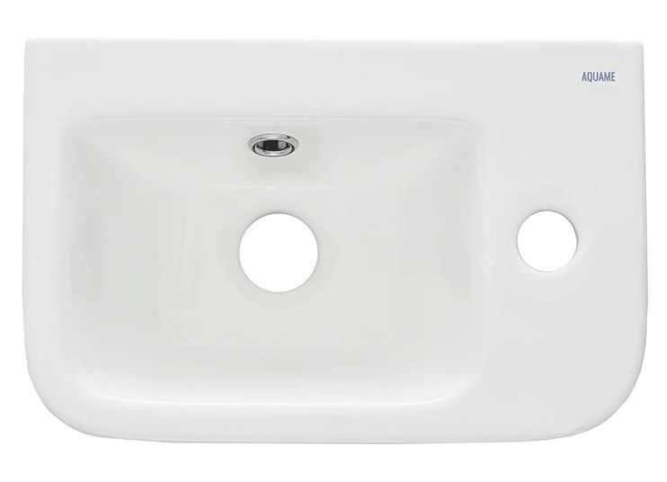 Раковина AQUAme AQM5006R правая 37см белый глянцевый