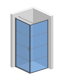 Душевой уголок AQUAme AQM5215-LH-8 80x80см чёрный матовый