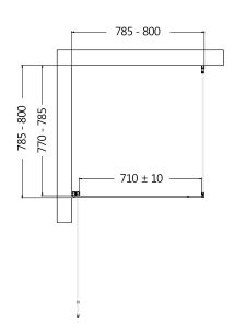 Душевой уголок AQUAme AQM5215-LH-8 80x80см чёрный матовый