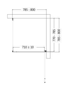 Душевой уголок AQUAme AQM5215-RH-8 80x80см чёрный матовый