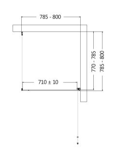 Душевой уголок AQUAme AQM5215-RH-8 80x80см чёрный матовый
