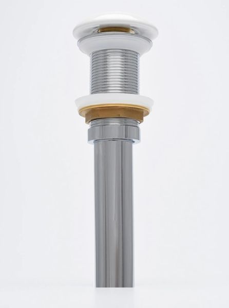 Донный клапан для раковины AQUAme AQM7002-0W без перелива белый Донный клапан для раковины AQUAme AQM7002-0W без перелива белый
