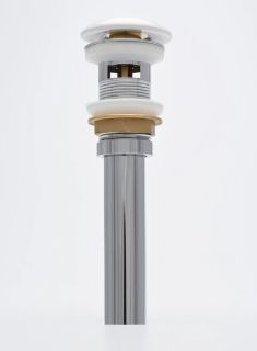Донный клапан для раковины AQUAme AQM7002-1W с переливом белый Донный клапан для раковины AQUAme AQM7002-1W с переливом белый