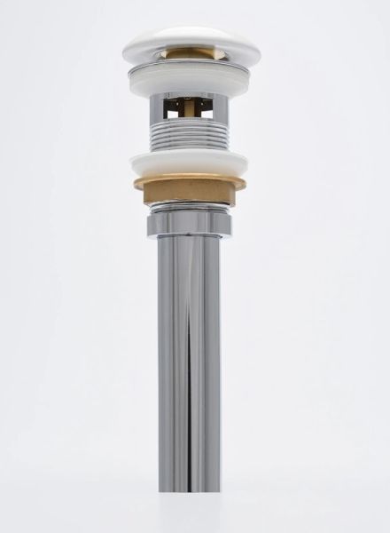 Донный клапан для раковины AQUAme AQM7002-1W с переливом белый Донный клапан для раковины AQUAme AQM7002-1W с переливом белый