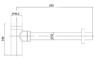 Сифон для раковины AQUAme AQM7010MB чёрный матовый Сифон для раковины AQUAme AQM7010MB чёрный матовый