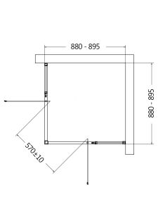 Душевой уголок AQUAme AQM7102-2-9 90x90см чёрный матовый