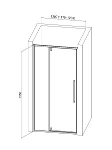 Душевая дверь AQUAme AQM7108-12 120см хром