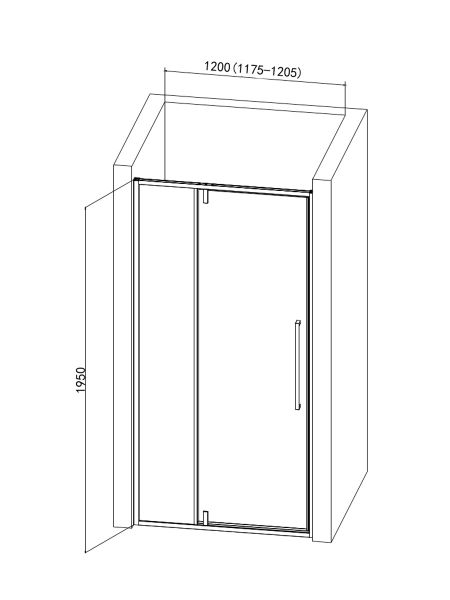 Душевая дверь AQUAme AQM7108-12 120см хром