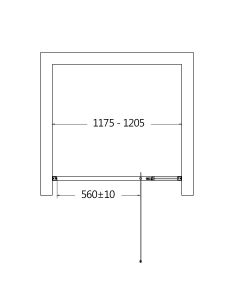 Душевая дверь AQUAme AQM7108-2-12 120см чёрный матовый