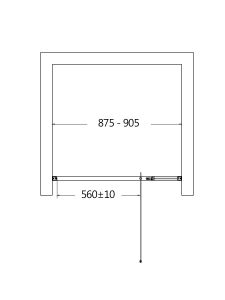Душевая дверь AQUAme AQM7108-9 90см хром