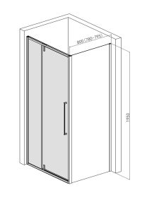 Боковая панель AQUAme AQM7111-2 80см чёрный матовый