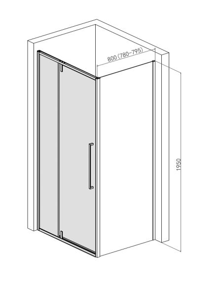 Боковая панель AQUAme AQM7111-2 80см чёрный матовый