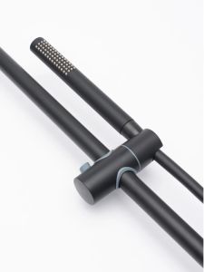 Душевая стойка AQUAme AQM8001MB со смесителем чёрный матовый