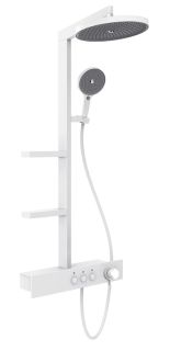 Душевая стойка AQUAme AQM8005W с термостатом белый матовый Душевая стойка AQUAme AQM8005W с термостатом белый матовый