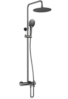 Душевая стойка AQUAme AQM8008GM с термостатом металл Душевая стойка AQUAme AQM8008GM с термостатом металл