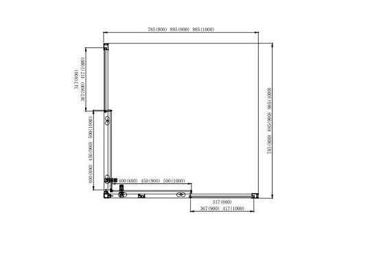 Душевой уголок Aquatek AQ ARI KV 08020CH 80х80 см хром