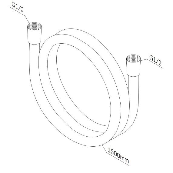 Шланг для душа 150 AM.PM F0415B22 черный
