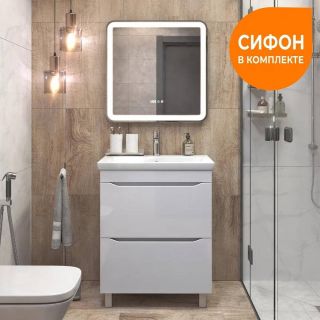 Тумба под раковину напольная Vigo Grani 202 70 см белый