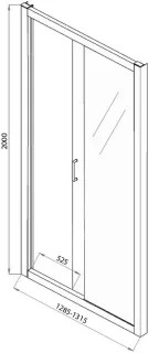 Душевая дверь Aquanet Alfa NAA6121 273610 130 см стекло прозрачное профиль хром