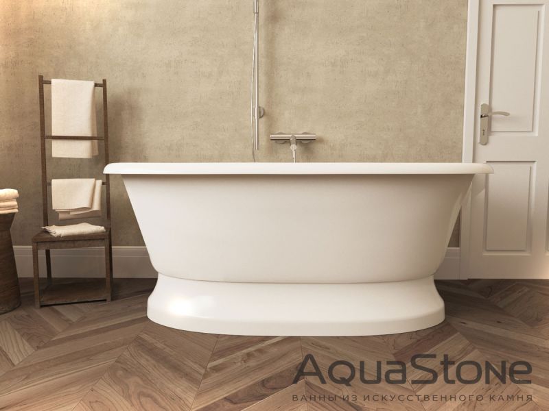 Ванна из искусственного камня AquaStone Оливия 180x90см белый