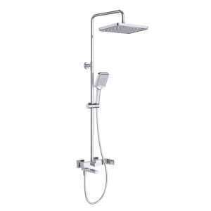 Душевая стойка со смесителем и изливом BelBagno ARDENTE-VSCM-CRM
