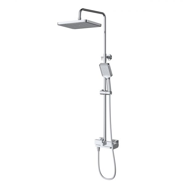 Душевая стойка со смесителем и изливом BelBagno ARDENTE-VSCM-CRM