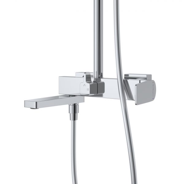Душевая стойка со смесителем и изливом BelBagno ARDENTE-VSCM-CRM