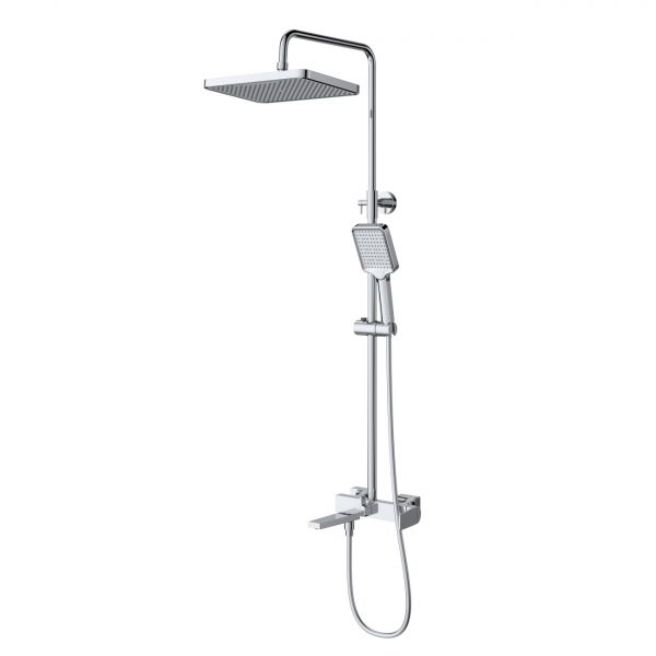 Душевая стойка со смесителем и изливом BelBagno ARDENTE-VSCM-CRM