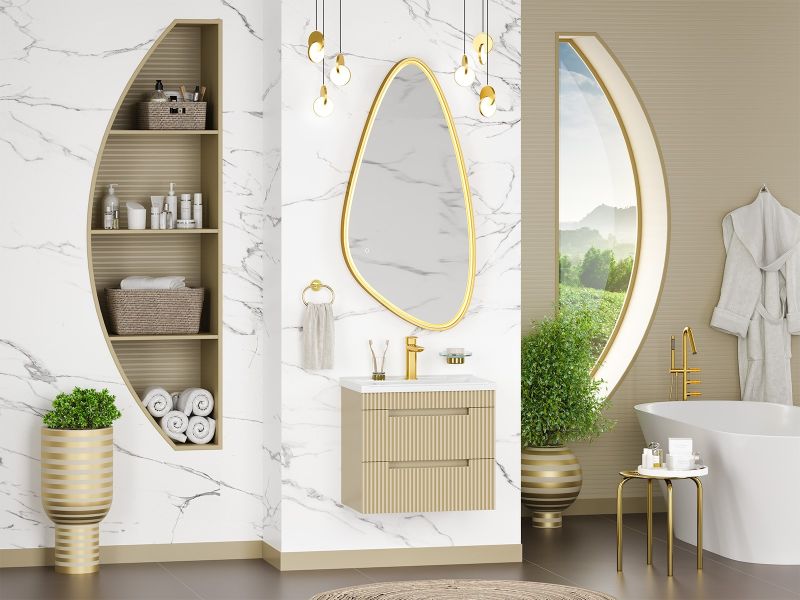 Подвесная тумба под раковину Brevita Ariana ARI-01060-03062Я 60см капучино