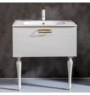 Тумба под раковину Armadi Art Vallessi Avangarde Linea 100см белый/хром 842-100-WCR Тумба под раковину Armadi Art Vallessi Avangarde Linea 100см белый/хром 842-100-WCR