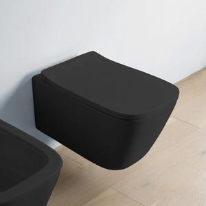 ARTCERAM (A16) Унитаз подвесной 360 х 520 мм, Rimless, с креплениями, чёрный матовый,